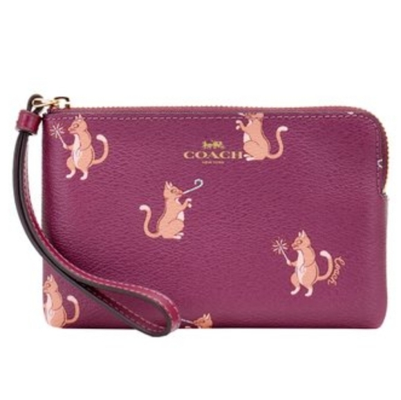 Coach Handbags - Coach 🐈 "Party Cat" Wristlet